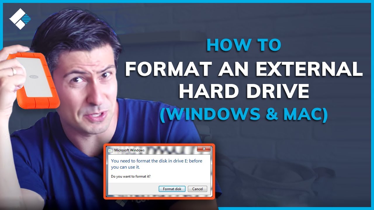 format an external hard drive for mac and windows
